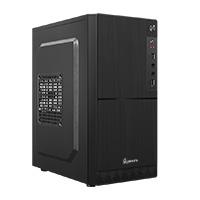 GABINETE QUARONI FRENTE ABS NEGRO TIPO ALUMINO CEPILLADO CON ENCENDIDO Y PUERTOS LATERALES MICRO ATX MINI ATX Y MICRO ITX FUENTE DE PODER INCLUIDA DE 400W