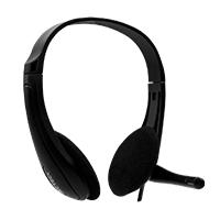 DIADEMA ACTECK CON MICROFONO/CONEXION USB/ALAMBRICA/ CONTROLADOR DE VOLUMEN/SF20/COLOR NEGRO/AC932240