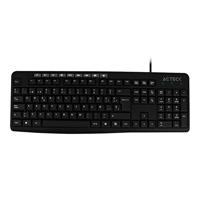 TECLADO ESTANDAR MULTIMEDIA ACTECK/ USB /T300/ COLOR  NEGRO/AC929806
