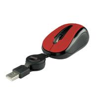 MINI MOUSE OPTICO RETRACTIL EASY LINE BY PERFECT CHOICE ROJO USB COMPATIB.CON WINDOWS XPVISTA7/MAC OS