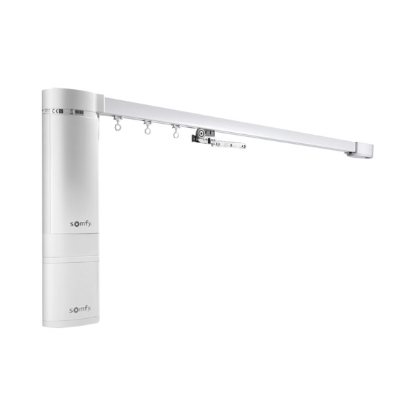 Kit para cortinas abre del centro a los lados con motor inteligente y tecnologí­a Somfy 4.8 mts máximo de riel.