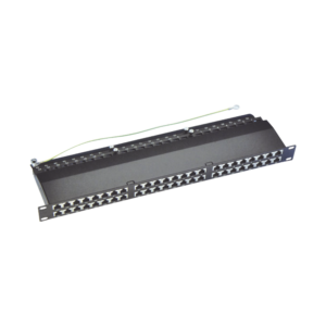 Panel de parcheo de impacto 110 blindado de 48 puertos Cat6A
