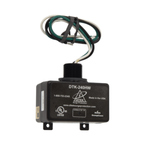 Dispositivo de protección contra sobretensiones con cable duro 220-240V