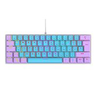 TECLADO MECANICO 60 OCELOT CREATORS COLOR WAY AZUL CON MORADO TIPO DE SWITCH AZUL