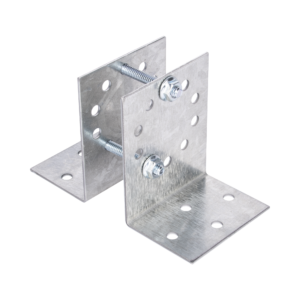 Base Multiposición para postes de paso o esquina en cercos electricos 100 porciento  Acero galvanizado.