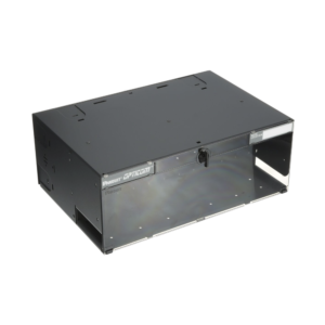 Panel de Distribución de Fibra Optica Acepta 12 Placas FAP o FMP Bandeja Deslizable e Inclinable Hacia Abajo Hasta 288 Fibras Color Negro 4UR