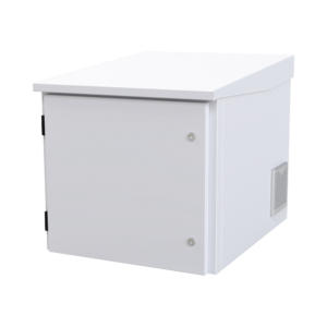 Gabinete PROFUNDO de Exterior de 9UR con Ventiladores y Termostato Montaje a poste o torre se vende por separado.