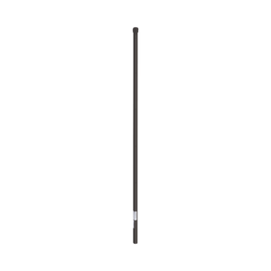 Poste de Esquina Negro de 1.2m para Cerca Electrificada de Tubo Galvanizado cal. 18 de 1 pulgadas Diam. para 5 Aisladores No incluidos.
